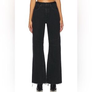 Moussy Black Wide Leg Jeans